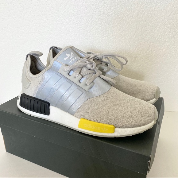 Adidas originals NMD R1 grey yellow - Picture 1 of 16
